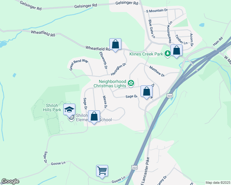 map of restaurants, bars, coffee shops, grocery stores, and more near 10 Marie Drive in Sinking Spring