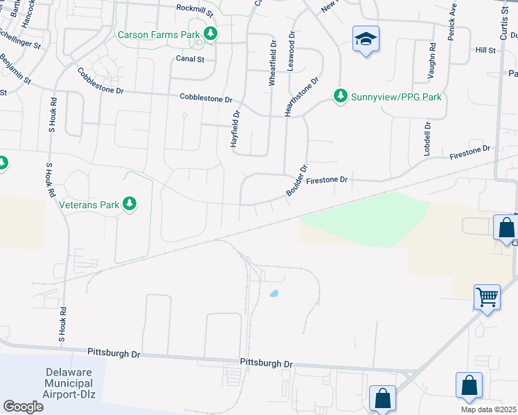 map of restaurants, bars, coffee shops, grocery stores, and more near 101 Quarry Court in Delaware