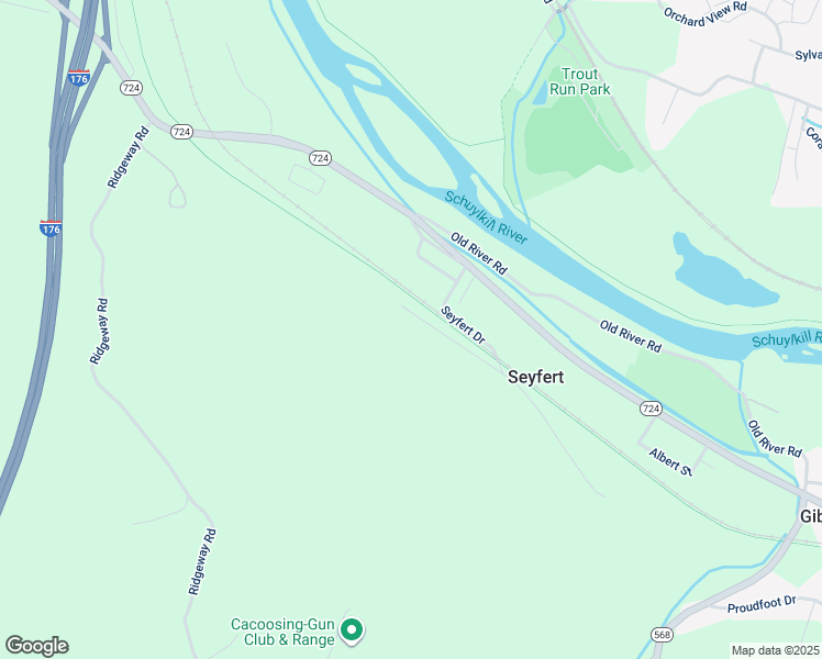 map of restaurants, bars, coffee shops, grocery stores, and more near 86 Killian Drive in Birdsboro