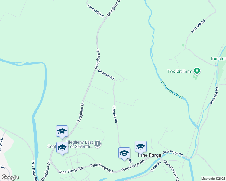 map of restaurants, bars, coffee shops, grocery stores, and more near 8 Glendale Road in Boyertown