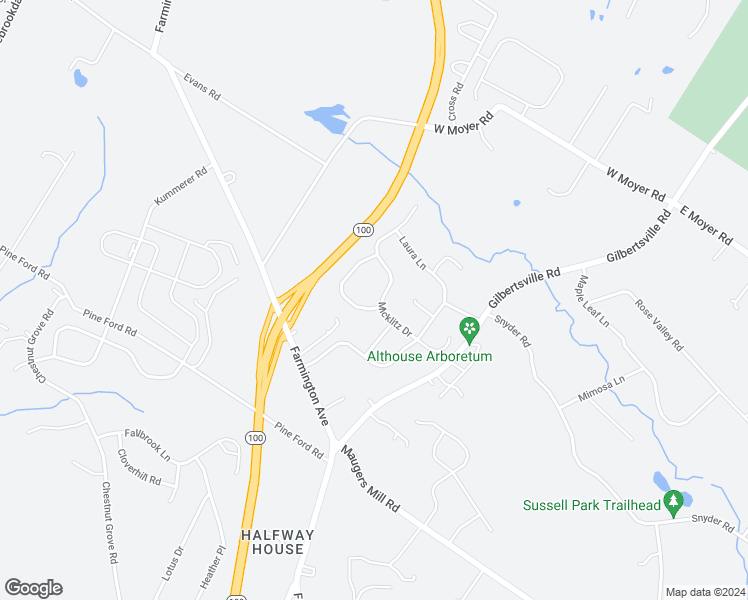 map of restaurants, bars, coffee shops, grocery stores, and more near 103 Birdsong Way in Pottstown