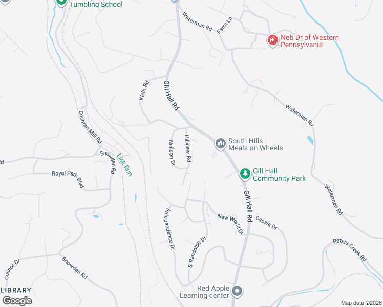map of restaurants, bars, coffee shops, grocery stores, and more near 117 Hillview Road in Clairton