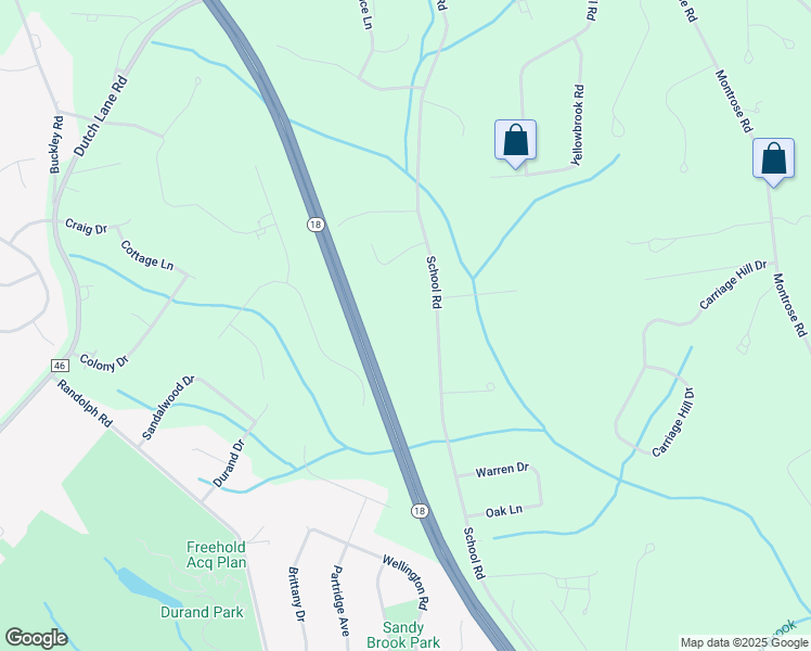 map of restaurants, bars, coffee shops, grocery stores, and more near 190 School Road in Marlboro