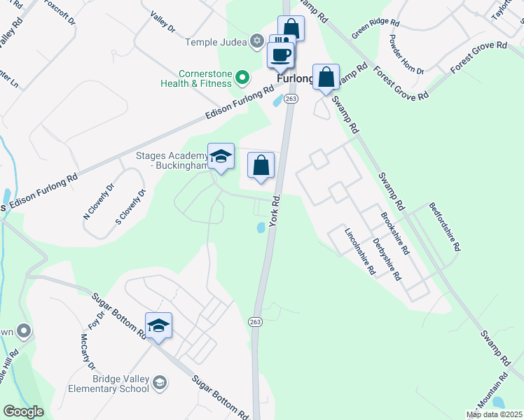map of restaurants, bars, coffee shops, grocery stores, and more near 3246 Waterstone Court in Furlong