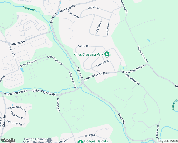 map of restaurants, bars, coffee shops, grocery stores, and more near 1602 Buckingham Road in Harrisburg