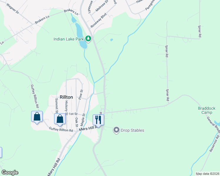 map of restaurants, bars, coffee shops, grocery stores, and more near 2965 Clay Pike in Rillton