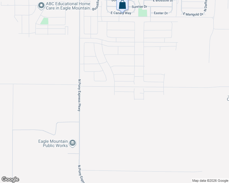map of restaurants, bars, coffee shops, grocery stores, and more near North Black Bear Avenue in Eagle Mountain