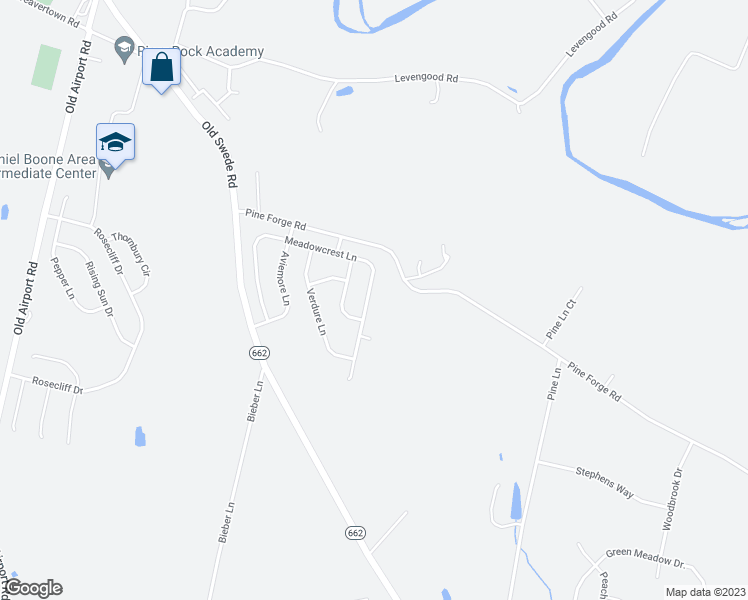 map of restaurants, bars, coffee shops, grocery stores, and more near 513 Meadowcrest Lane in Douglassville