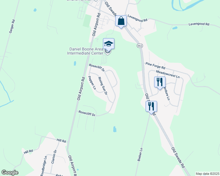 map of restaurants, bars, coffee shops, grocery stores, and more near 349 Rosecliff Drive in Douglassville