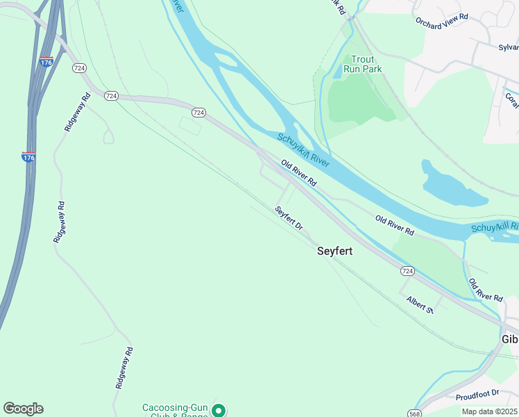 map of restaurants, bars, coffee shops, grocery stores, and more near 86 Killian Drive in Birdsboro