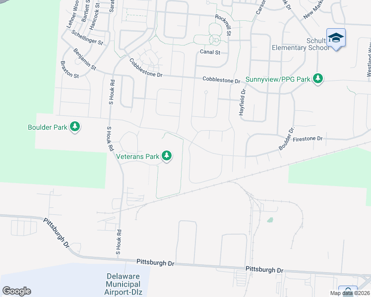 map of restaurants, bars, coffee shops, grocery stores, and more near 201 DiGenova Way in Delaware
