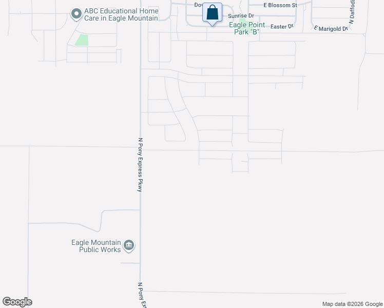map of restaurants, bars, coffee shops, grocery stores, and more near 1717 Rainbow Bridge Drive in Eagle Mountain