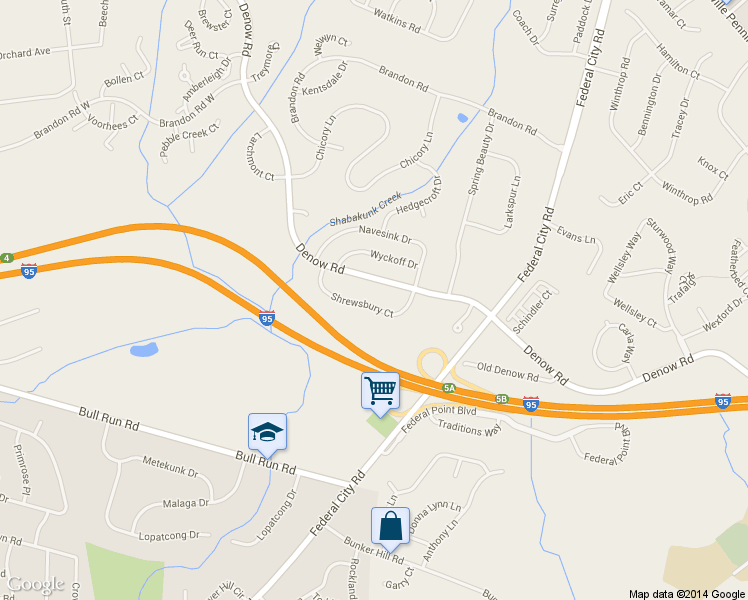 map of restaurants, bars, coffee shops, grocery stores, and more near 133 Shrewsbury Court in Pennington