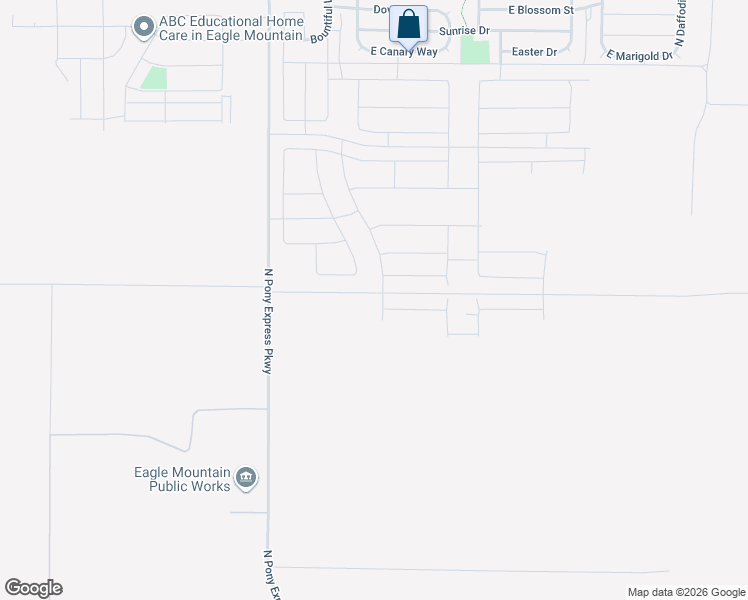 map of restaurants, bars, coffee shops, grocery stores, and more near 1729 Rainbow Bridge Drive in Eagle Mountain