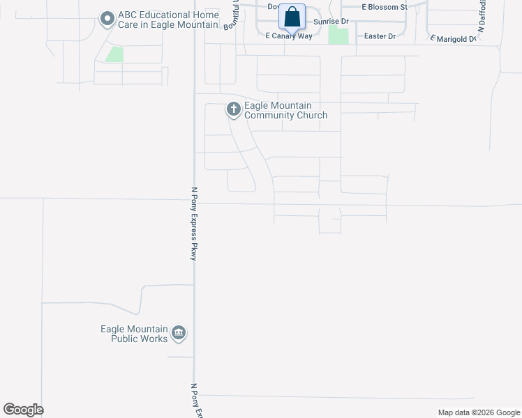 map of restaurants, bars, coffee shops, grocery stores, and more near 1705 Rainbow Bridge Drive in Eagle Mountain