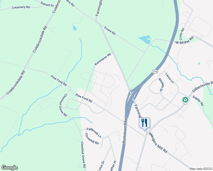 map of restaurants, bars, coffee shops, grocery stores, and more near Haven Dr in Montgomery County