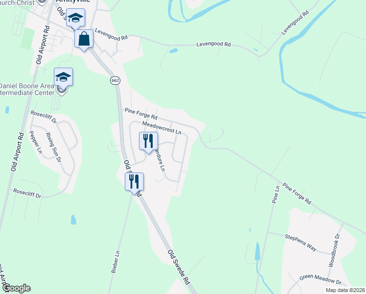 map of restaurants, bars, coffee shops, grocery stores, and more near 102 Wyndmead Lane in Douglassville