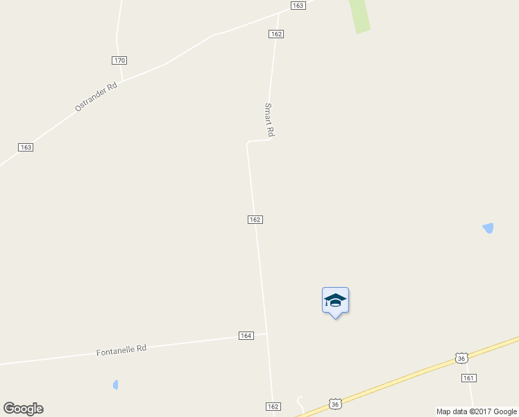 map of restaurants, bars, coffee shops, grocery stores, and more near 2229 Smart Road in Ostrander