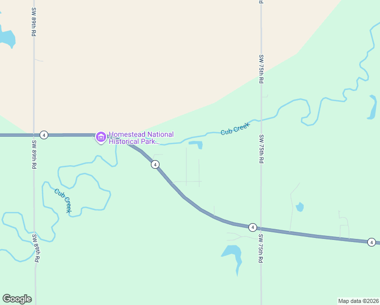 map of restaurants, bars, coffee shops, grocery stores, and more near 1032 Frontier Road in Beatrice