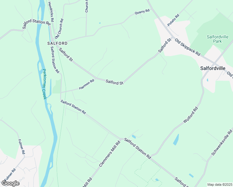 map of restaurants, bars, coffee shops, grocery stores, and more near 1239 Salford Street in Harleysville