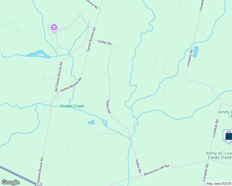 map of restaurants, bars, coffee shops, grocery stores, and more near 159R Valley Road in Birdsboro