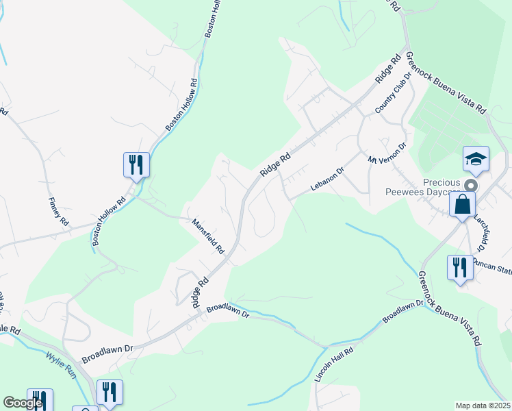 map of restaurants, bars, coffee shops, grocery stores, and more near 2014 Devonwood Drive in McKeesport