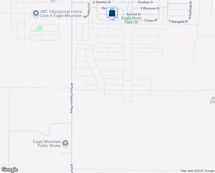 map of restaurants, bars, coffee shops, grocery stores, and more near 1772 Bryce Canyon Lane in Eagle Mountain