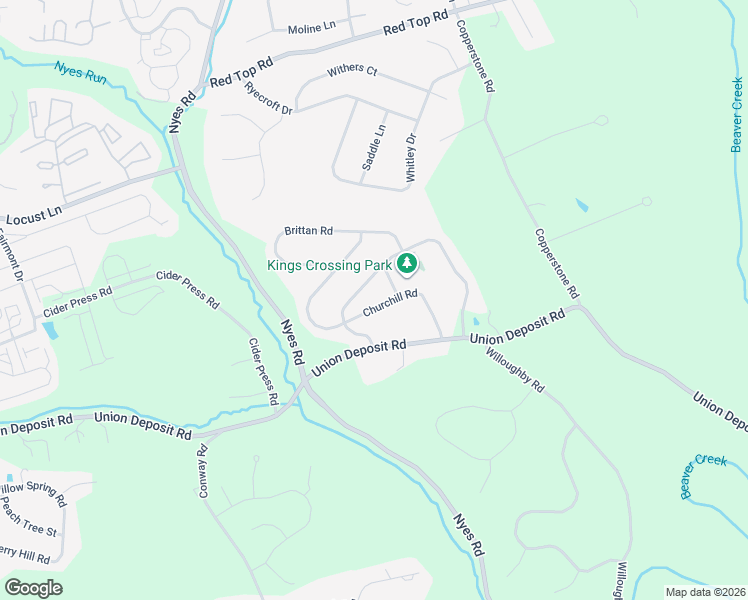 map of restaurants, bars, coffee shops, grocery stores, and more near 6412 Churchill Road in Harrisburg