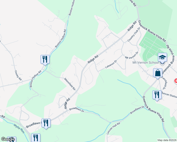 map of restaurants, bars, coffee shops, grocery stores, and more near 2014 Devonwood Drive in McKeesport