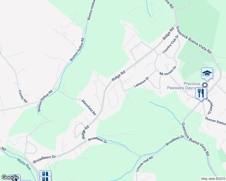 map of restaurants, bars, coffee shops, grocery stores, and more near 2014 Devonwood Drive in McKeesport