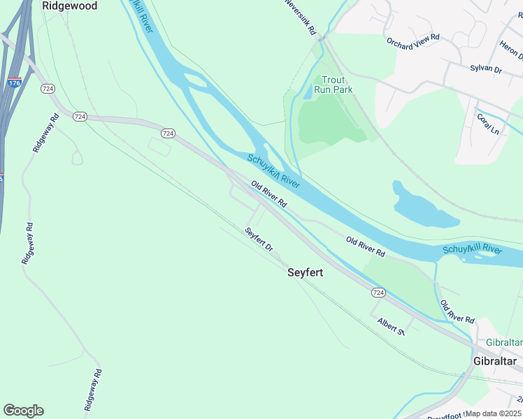 map of restaurants, bars, coffee shops, grocery stores, and more near 2 Maple Road in Birdsboro