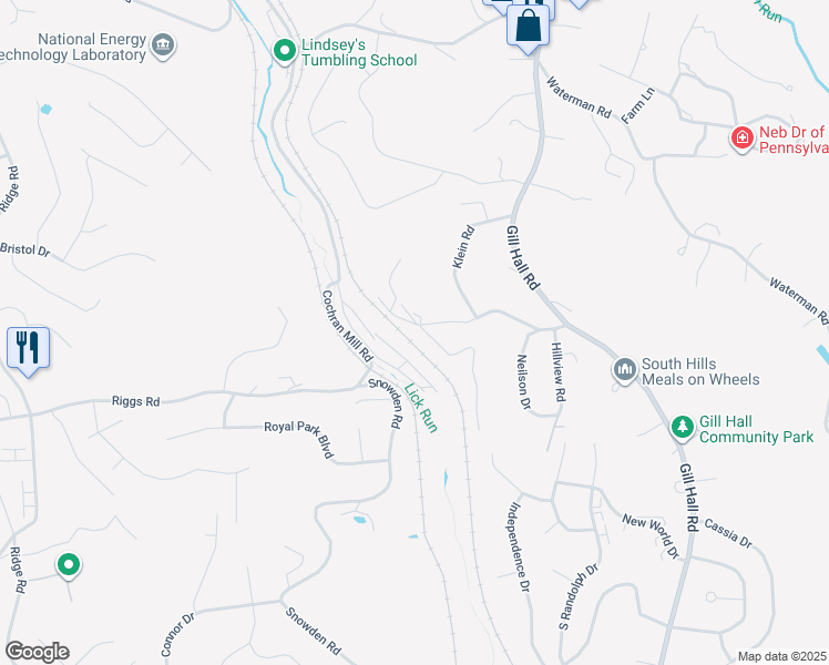 map of restaurants, bars, coffee shops, grocery stores, and more near 1026 Cochran Mill Road in Clairton