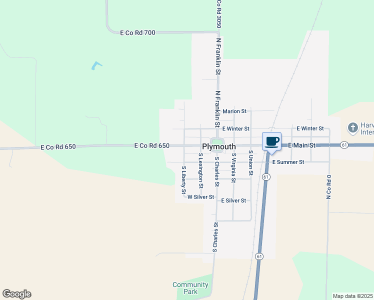 map of restaurants, bars, coffee shops, grocery stores, and more near 305 West Main Street in Plymouth