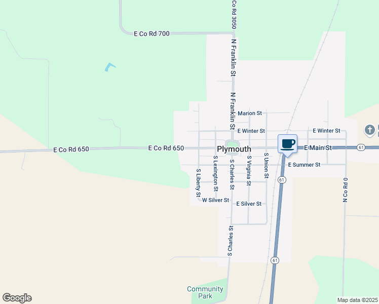 map of restaurants, bars, coffee shops, grocery stores, and more near 305 West Main Street in Plymouth