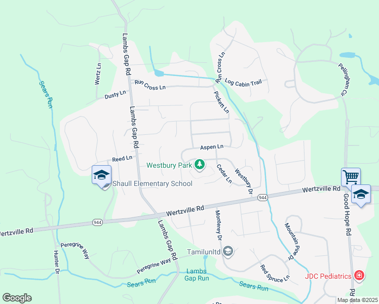 map of restaurants, bars, coffee shops, grocery stores, and more near 5905 Huntington Cmns in Enola