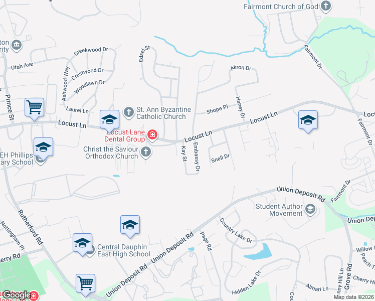 map of restaurants, bars, coffee shops, grocery stores, and more near 1507 Kay St in Harrisburg