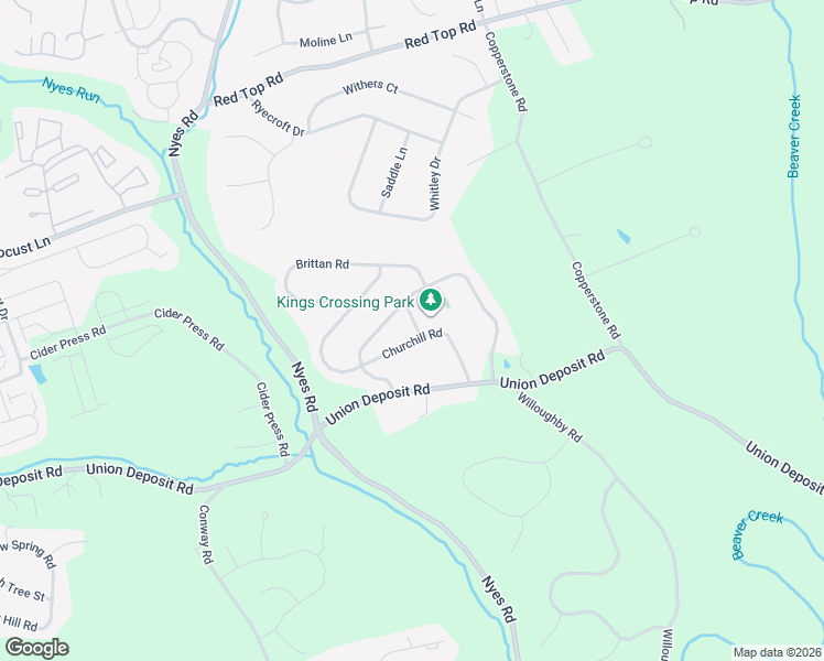 map of restaurants, bars, coffee shops, grocery stores, and more near 6412 Churchill Road in Harrisburg