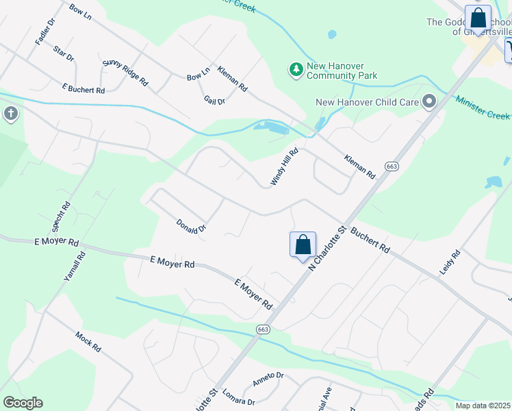 map of restaurants, bars, coffee shops, grocery stores, and more near 415 Buchert Road in Pottstown