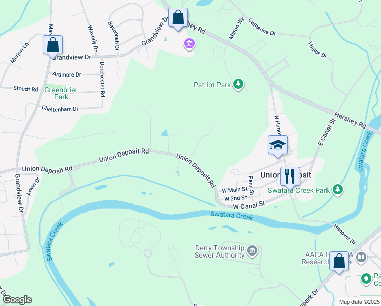 map of restaurants, bars, coffee shops, grocery stores, and more near 320 East 2nd Street in Hummelstown