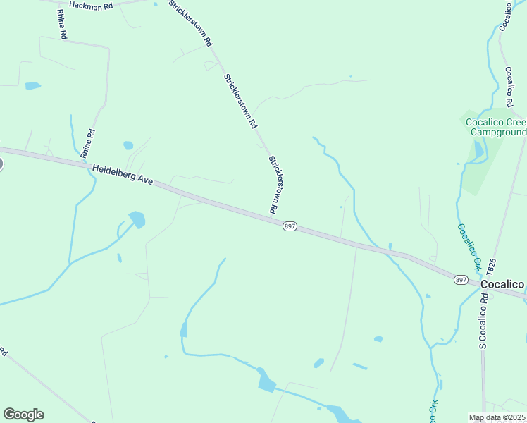 map of restaurants, bars, coffee shops, grocery stores, and more near 3656 Heidelberg Avenue in Newmanstown