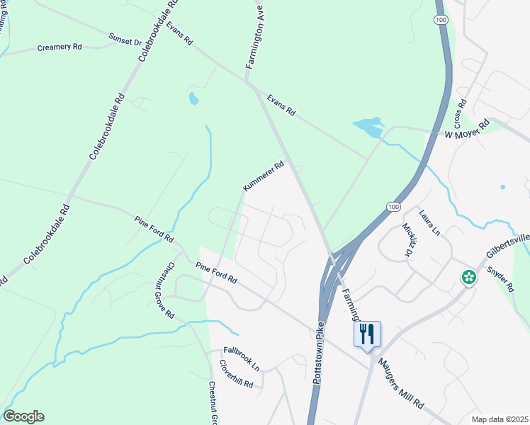 map of restaurants, bars, coffee shops, grocery stores, and more near Haven Dr in Montgomery County