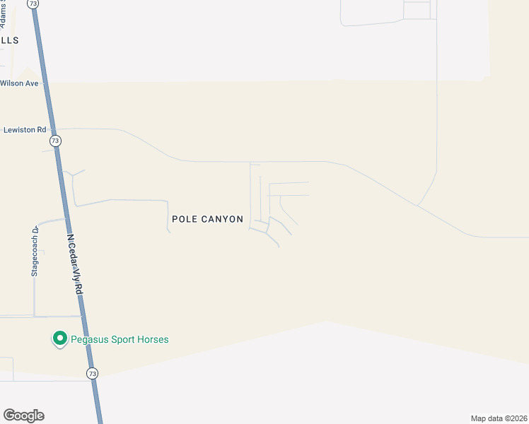 map of restaurants, bars, coffee shops, grocery stores, and more near 3077 North Stardew Street in Cedar Fort