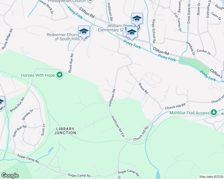 map of restaurants, bars, coffee shops, grocery stores, and more near 189 Irishtown Road Extension in Venetia