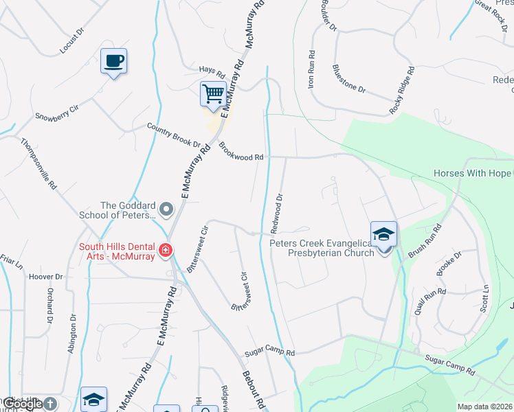 map of restaurants, bars, coffee shops, grocery stores, and more near 104 Homestead Drive in Venetia