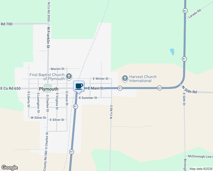 map of restaurants, bars, coffee shops, grocery stores, and more near 600-698 East Main Street in Plymouth