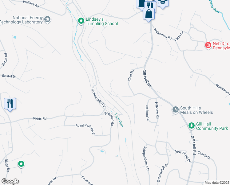 map of restaurants, bars, coffee shops, grocery stores, and more near 1026 Cochran Mill Road in Clairton