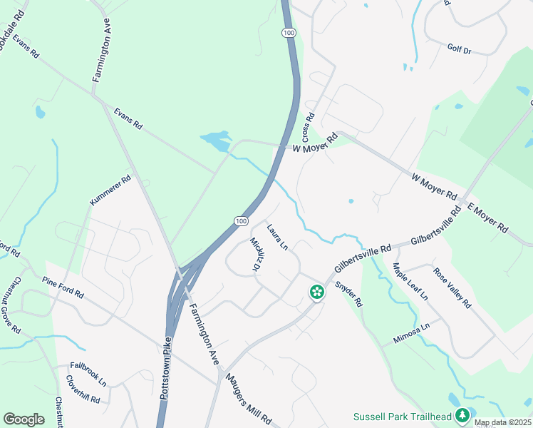 map of restaurants, bars, coffee shops, grocery stores, and more near 208 Micklitz Drive in Pottstown