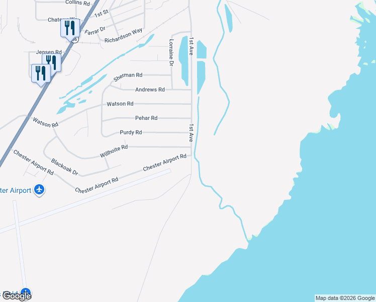 map of restaurants, bars, coffee shops, grocery stores, and more near 1st Ave in Westwood