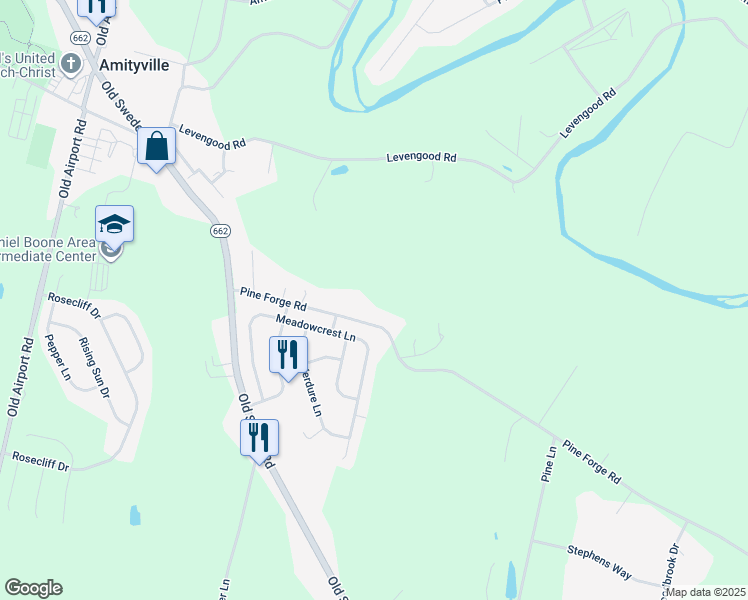 map of restaurants, bars, coffee shops, grocery stores, and more near 71 Pine Forge Road in Douglassville