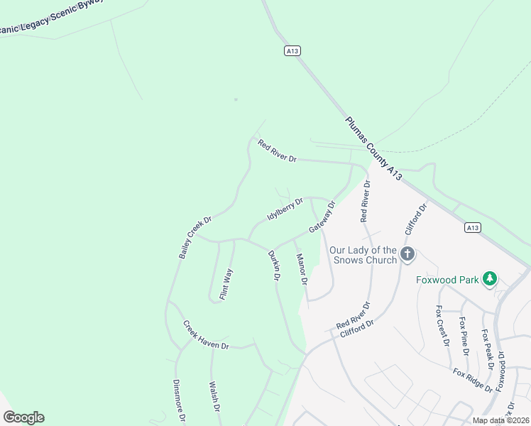 map of restaurants, bars, coffee shops, grocery stores, and more near 214 Idylberry Drive in Lake Almanor Peninsula